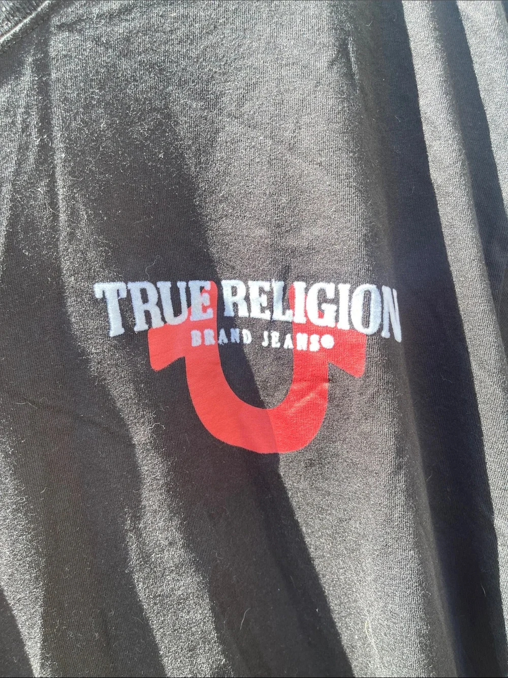 Men's True Religion - Scattered Graphics Long Sleeve Black Tee XXXL